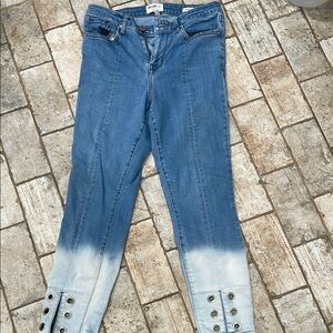 William Rast Blue and White Skinny Jeans